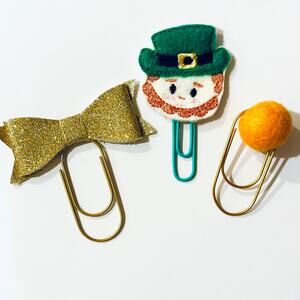 Pretty planner clips set of 3 Irish